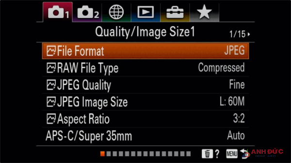 Sony A7RV có nhiều tùy chọn về chất lươngj và dung lượng ảnh RAW