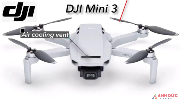 DJI Mini 3 sẽ được bổ sung các lỗ thông hơi phía trước để giúp ổn định máy bay