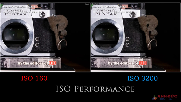 Hình ảnh trong dải ISO 160 - 3200 hoàn toàn có thể sử dụng được