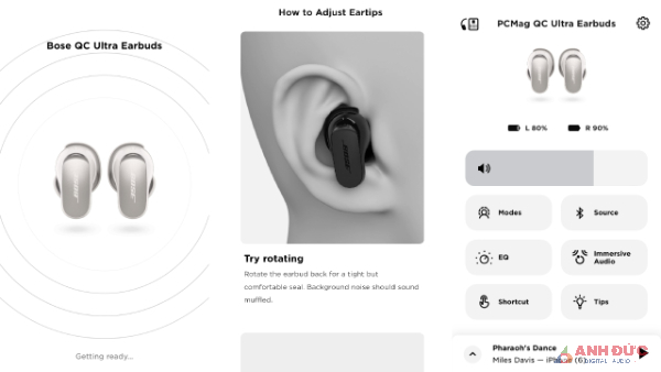 Ứng dụng Bose Music cho phép người dùng kiểm soát hoạt động của tai nghe