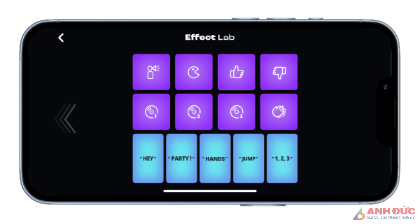 Mục Effect Lab nơi người dùng thỏa sức sáng tạo với các bộ lọc và hiệu ứng