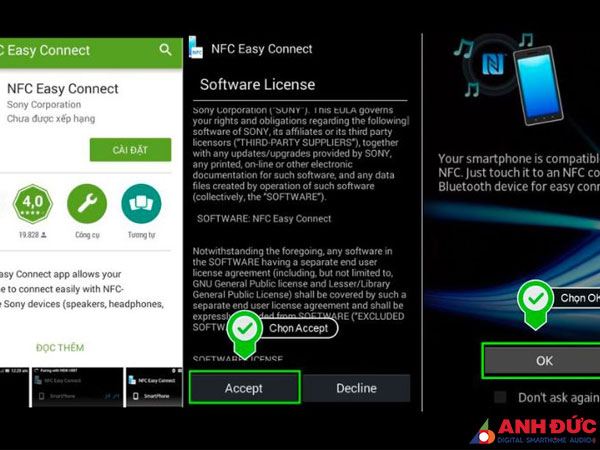 Hướng dẫn kết nối loa Sony với điện thoại bằng NFC