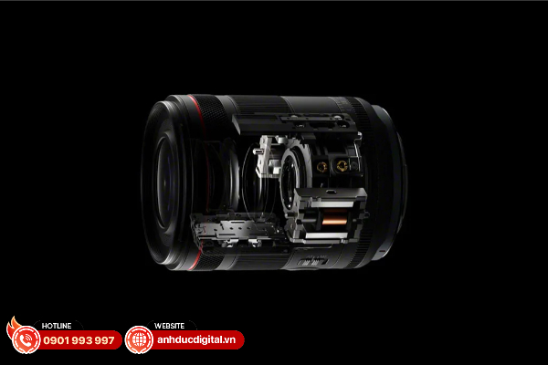Canon RF 35mm F1.4L VCM có sự kết hợp giữa động cơ Nano USM (siêu âm) và động cơ VCM (dây giao động)